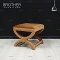 Neues Design Französisch Ottomane / Tufted X Base Vintage Holzhocker